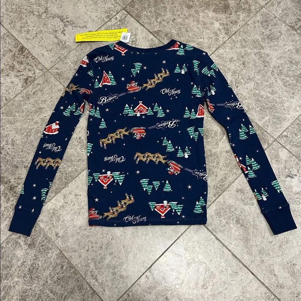 Old Navy Reindeer & Sleigh Rides Matching PJ Pajama Set Neutral NEW Snug Fit XL